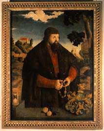 Gregorius von Kronstadt, Bildnis des Knigsrichters Lucas Hirscher (1522), lfarben/Holz