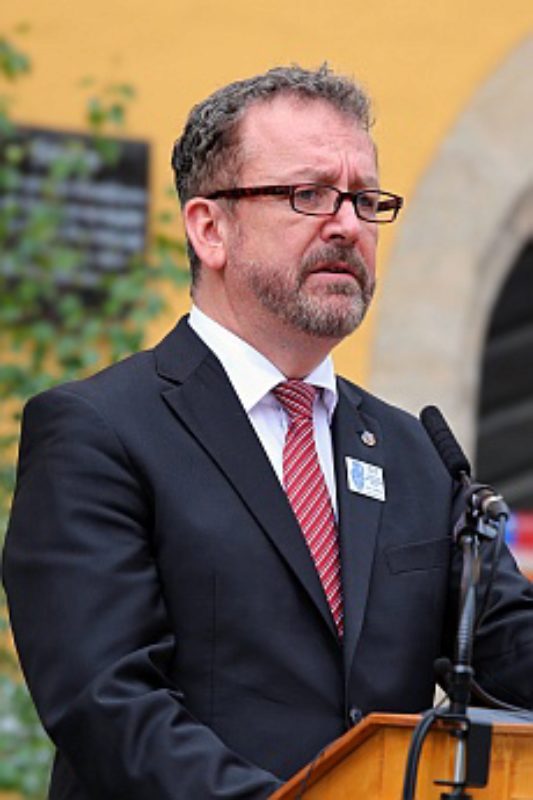 Bundesvorsitzender Dr. Bernd Fabritius whrend ...