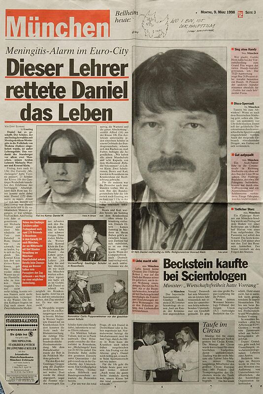 Reportage in der Mnchener „tz“ vom 9. Mrz 1998 ...