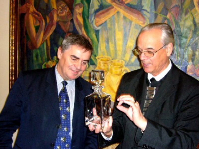 Ministerpr�sident Peter M�ller beim Treffen mit ...
