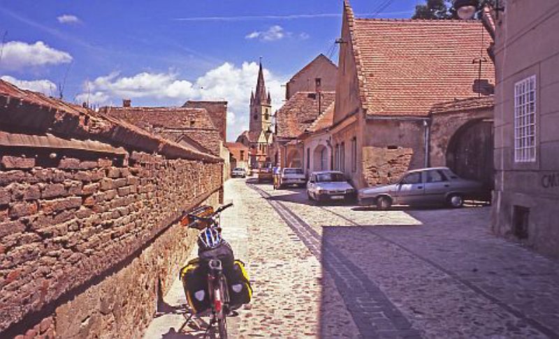 Mit dem Fahrrad auf dem Hunsr�ck in Hermannstadt. ...