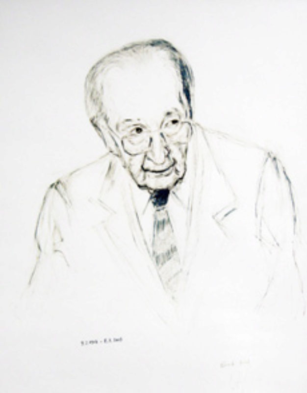 Ernst Irtel, Federzeichnung von Walter Hutter ...