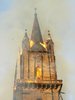 Evangelische Stadtpfarrkirche in Bistritz: Der hchste Kirchturm Siebenbrgens brennt