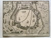 Visconti: Plan von Hermannstadt. Ankommen der Kaiserlichen Armee durch das Elisabethen-Tor, 1687.