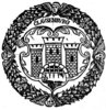 Claudiopolis/Klausenburg/Kolozsvr.Wappen der Stadt auf einem Druck von Casparus Heltauer/Gaspar Helti. Geschickt: Georg Schoenpflug von Gambsenberg G