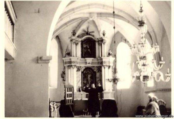 Gottesdienst von Pfarrer Obermaier 1965