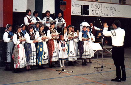 Chorauftritt 1990 beim in die ...