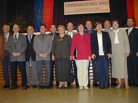 Agnethler Amtstrger beim Verbandstag der Landsmannschaft der Siebenbrger Sachsen in Mannheim, Oktober 2003. Foto: Robert Sonnleitner