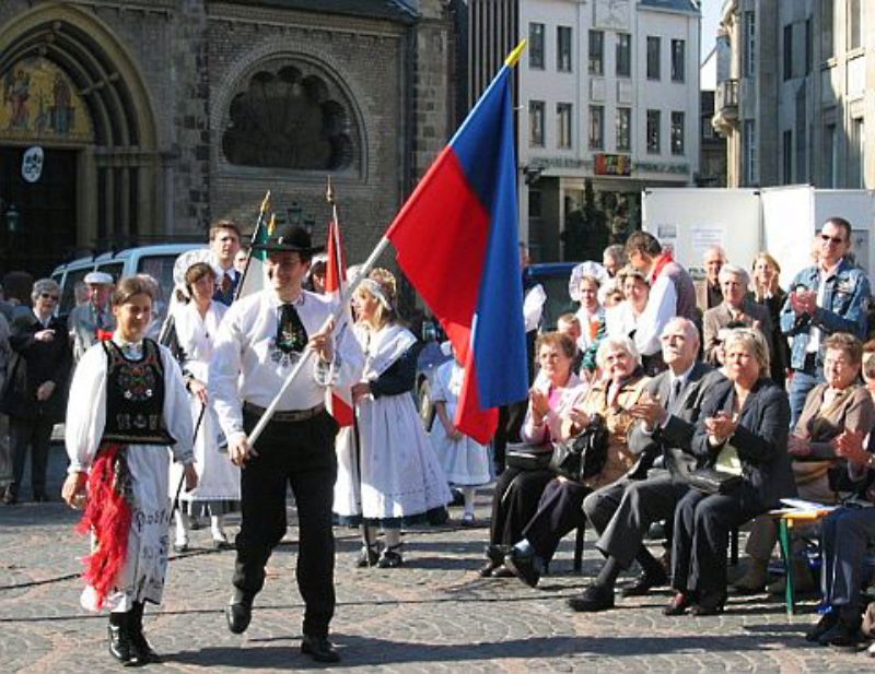 Einzug der Fahnentrger auf dem Bonner ...