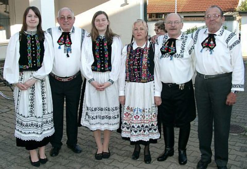 Obereidischer in Tracht beim Festakt in Hemhofen, ...