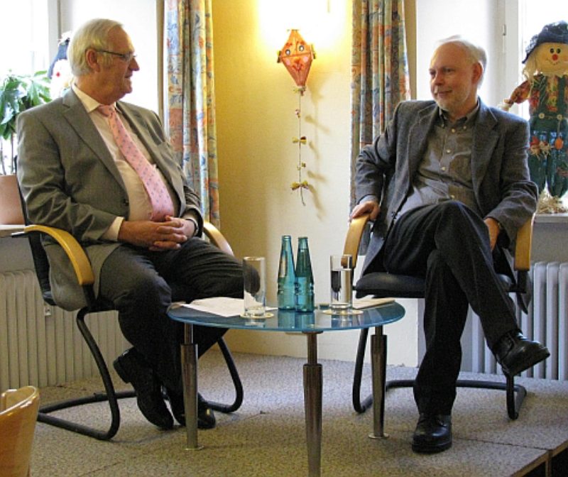 Dr. Ortfried Kotzian (links) und Gusti Binder im ...