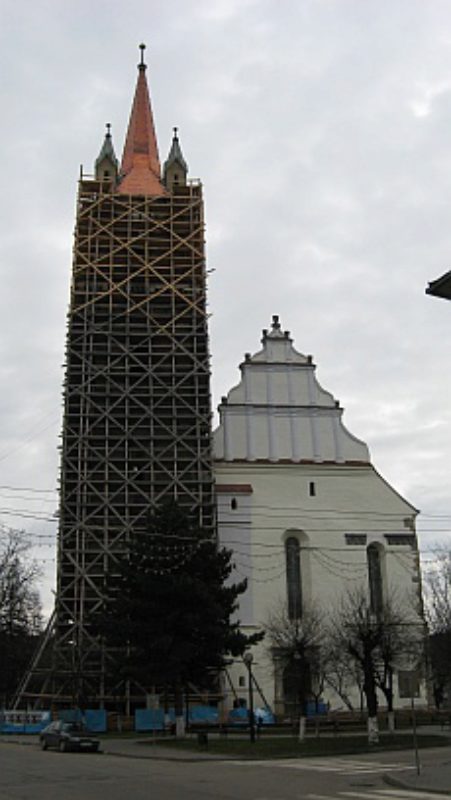 Evangelische Kirche in Bistritz, von Westen aus ...