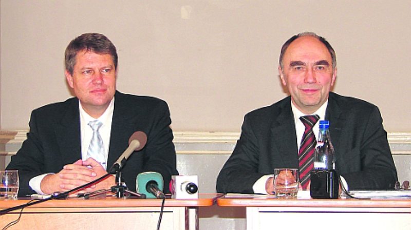 DFDR-Vorsitzender Klaus Johannis (links) und ...