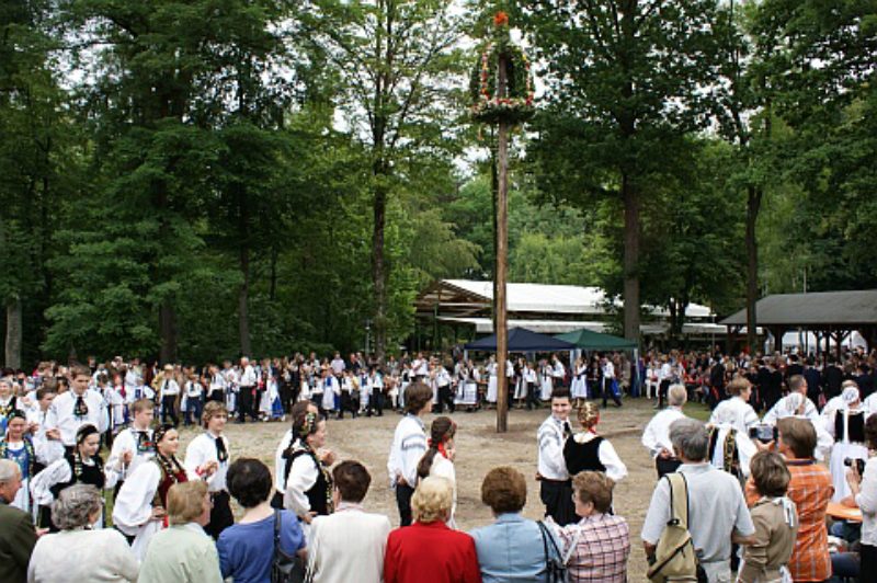 Aufmarsch der Trachtenpaare beim Kronenfest in ...