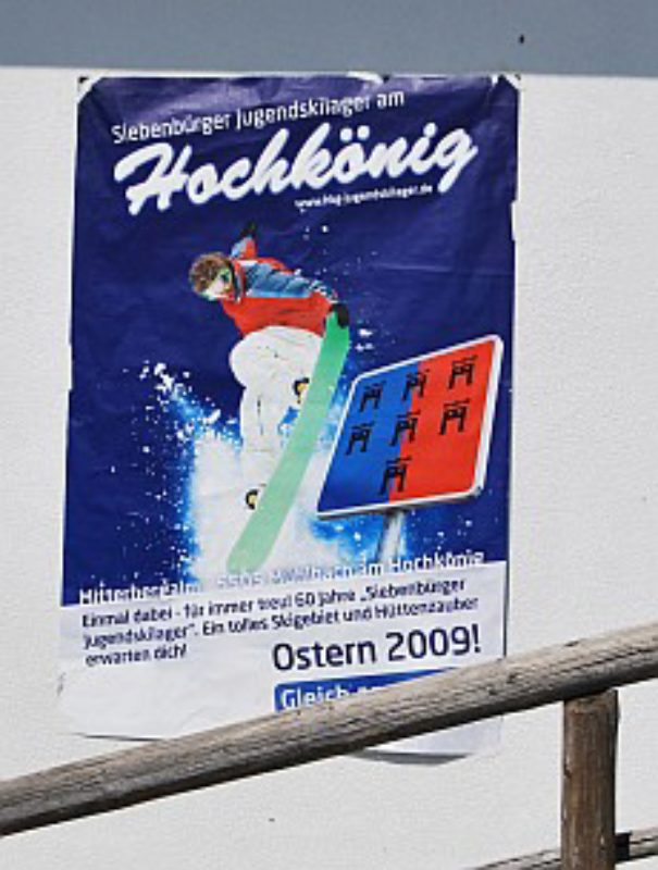 Werbeplakat fr das Skilager 2009. ...