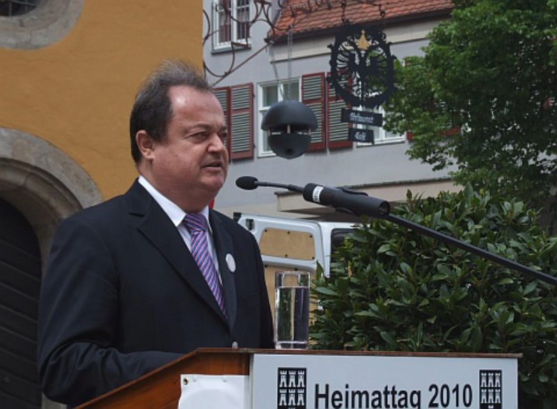 Rumniens Innenminister Vasile Blaga bei seiner ...