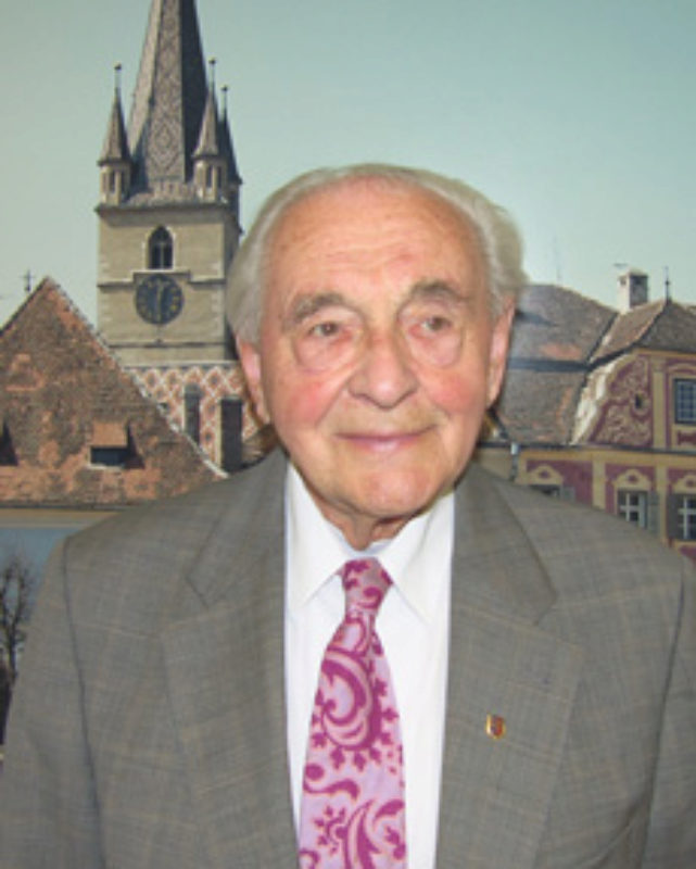 Peter Handel bei einem Besuch in der ...