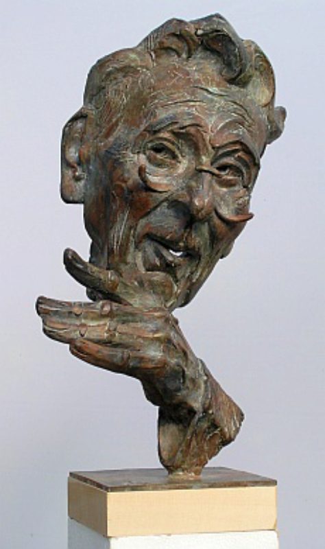 Kurtfritz Handel: Oskar Pastior, Bronze, 2009. ...
