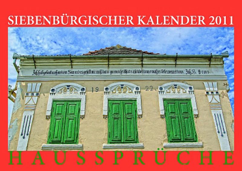 Titelbild des Kalenders 2011 mit Haussprchen. ...