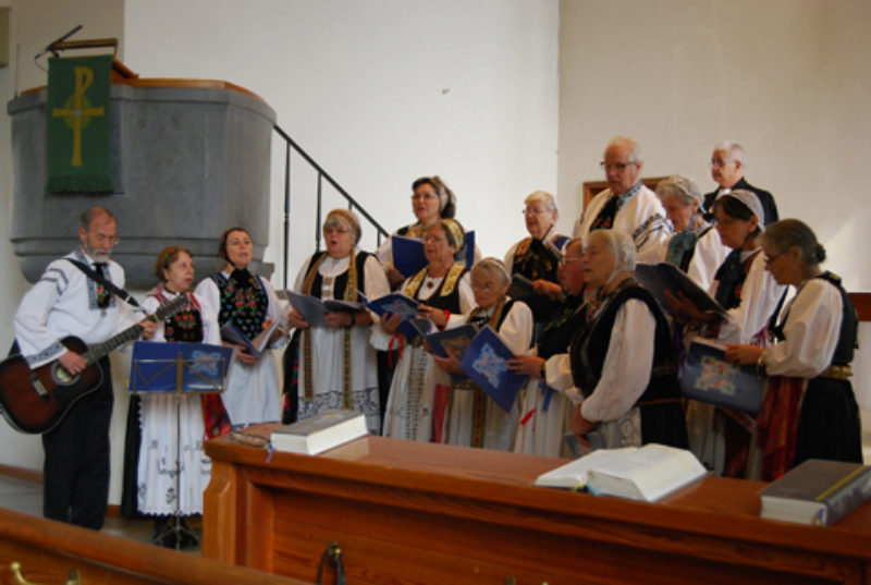 Die Singgruppe „Slwerfddem“ in der Heilbronner ...