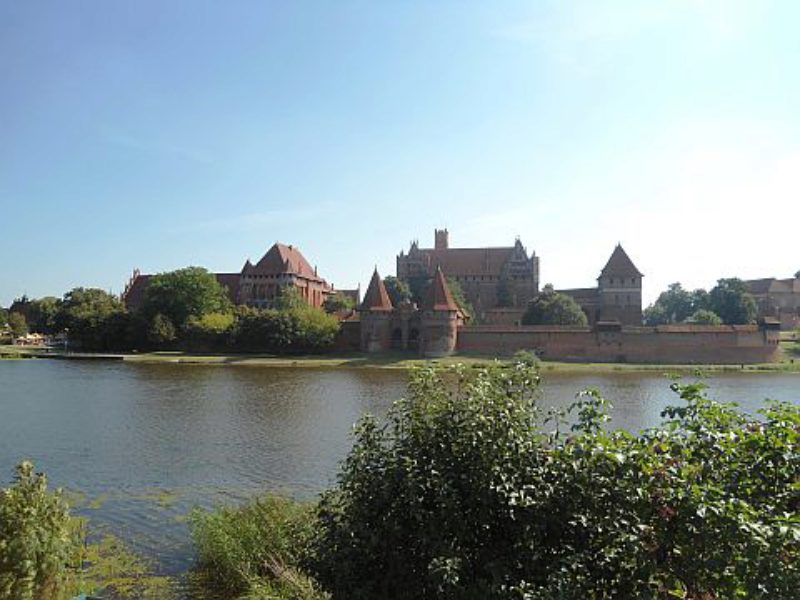 Hochmeisterschloss Marienburg/Mabork - Blick von ...