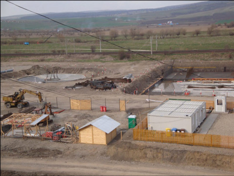 Blick von der Marienburg auf die Baustelle. Foto: ...