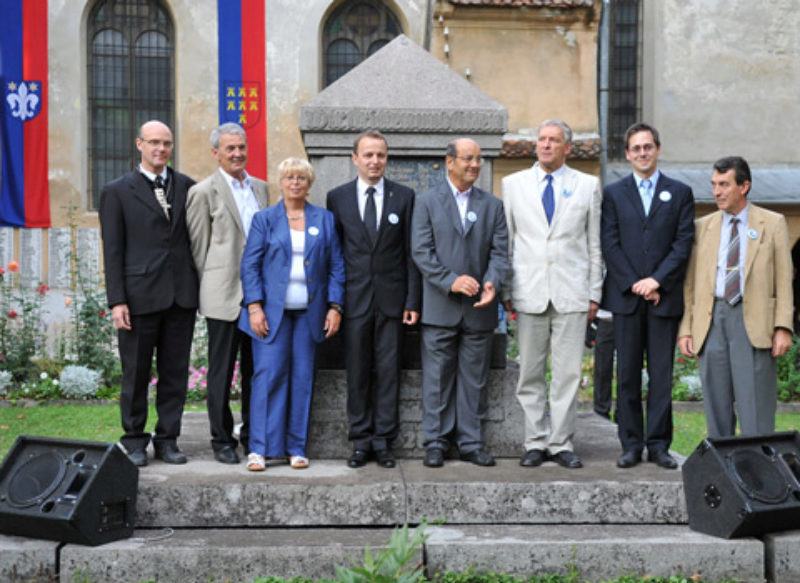 Zeidner Begegungsfest, von links: Bezirksdechant ...