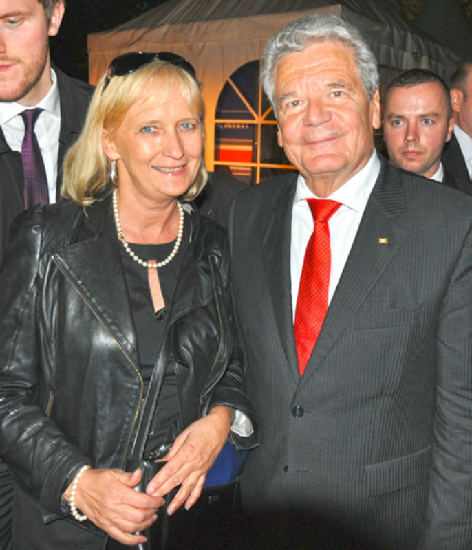 Bundesprsident Joachim Gauck im Gesprch mit ...