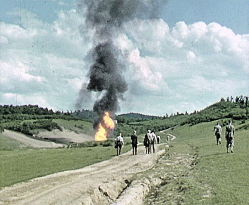 Brand der Erdgassonde im Schemmertwald (1939). ...