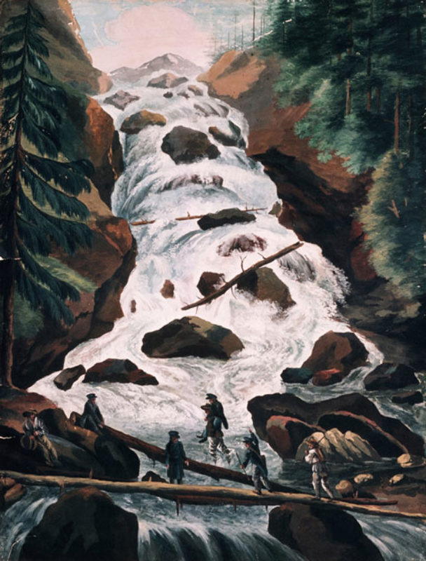 Franz Neuhauser: Bulea Wasserfall (um 1794) ...