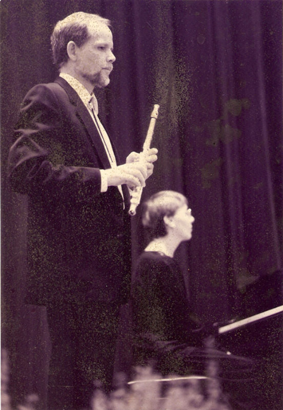 Wolfgang Meschendrfer als Fltist mit Gerda Trk ...