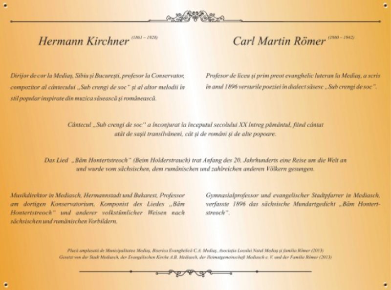Die Gedenktafel fr Hermann Kirchner und Carl ...