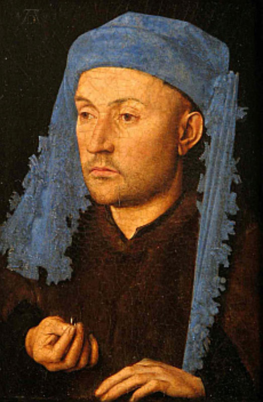 Jan van Eyck: „Der Mann mit der blauen ...
