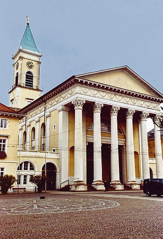 Evangelische Stadtkirche in Karlsruhe. ...