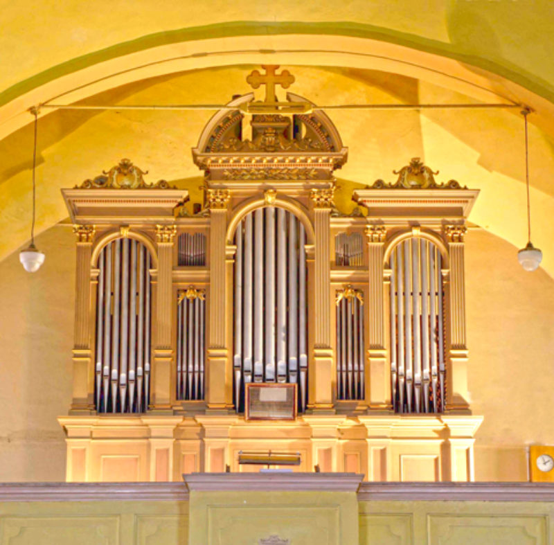 Die Orgel in Broos. Foto: Klaus Litger ...