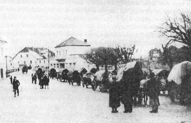 Der Treck aus Tschippendorf erreichte am 16. ...