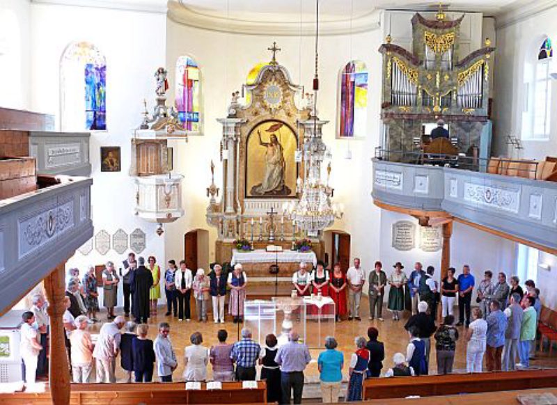 Abendmahlsgottesdienst am 5. Juli. Foto: Frank ...