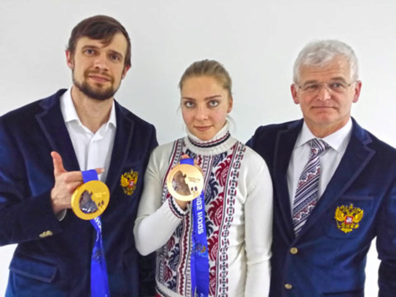 Willi Schneider (rechts) mit den russischen ...