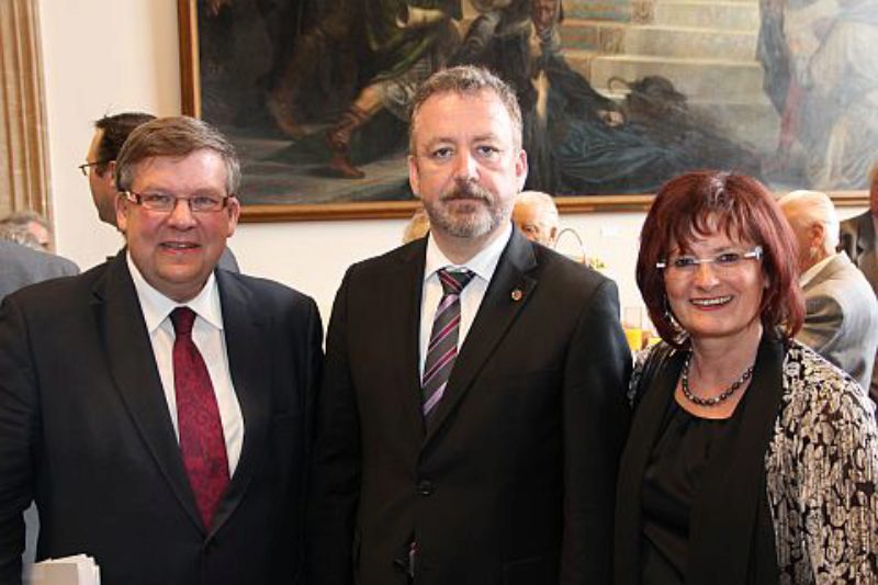 Beim Vertriebenenempfang im Bayerischen Landtag, ...