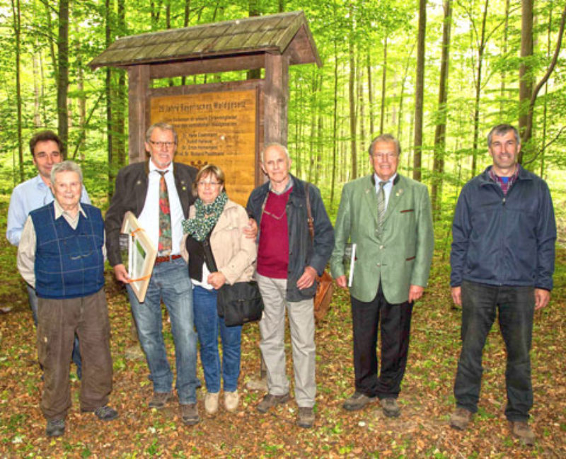 Im Wald bei Oberlangenheim, von rechts: Thomas ...