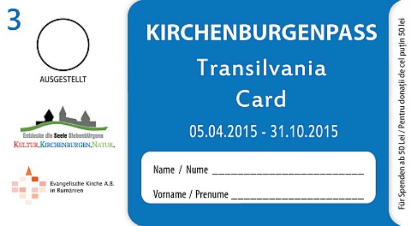 Vorderseite des Kirchenburgenpasses 2015. ...