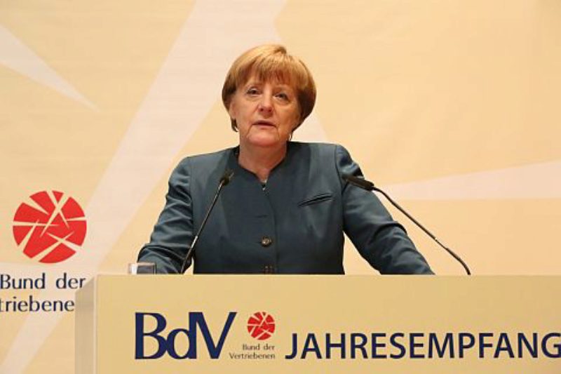 Bundeskanzlerin Dr. Angela Merkel spricht beim ...