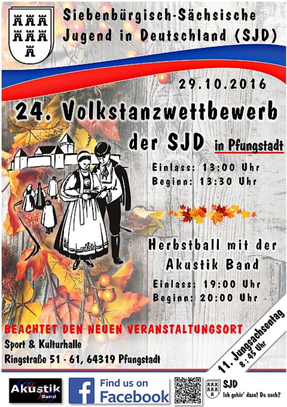 Plakat des SJD-Volkstanzwettbewerbs und ...