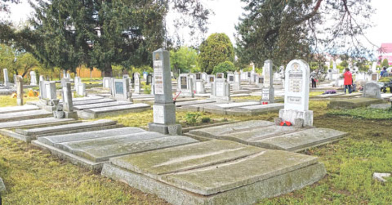 Friedhofsanlage nach Beendigung des ...