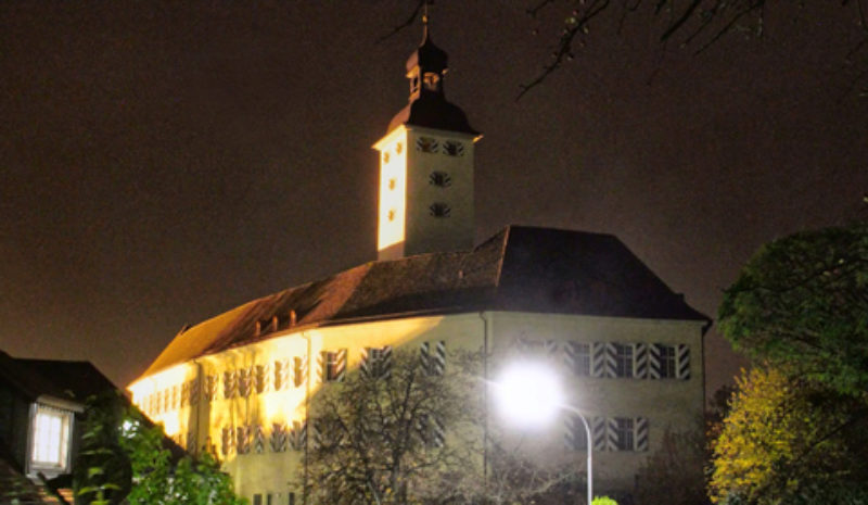 Schloss Horneck bei Nacht. Foto: Eric Scherer ...