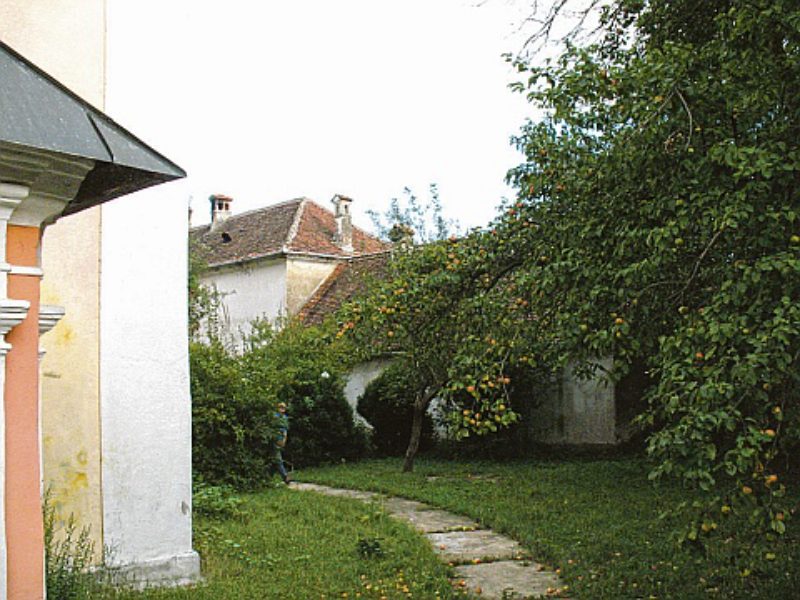 Obstgarten innerhalb der Kirchenburg Tekes im ...