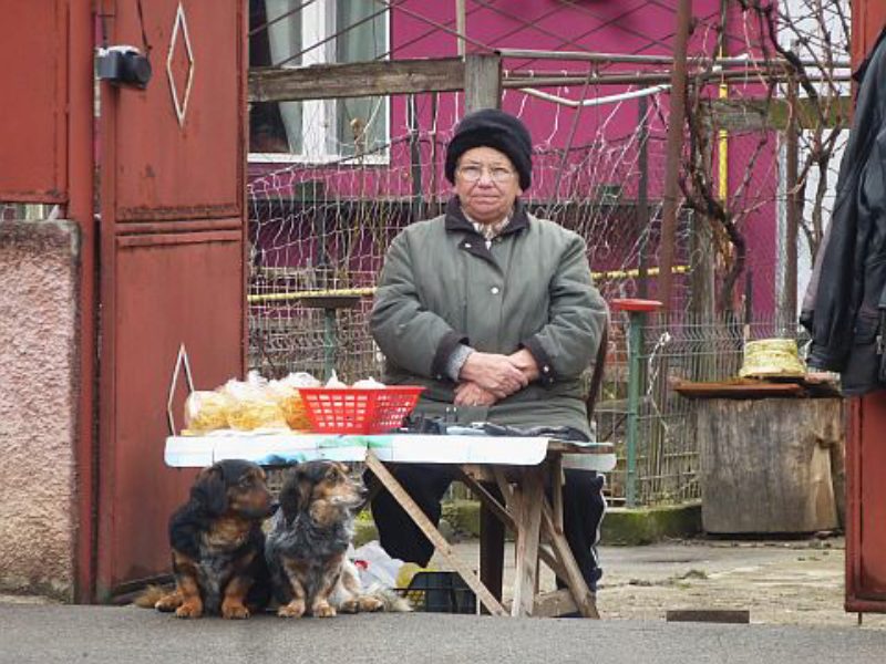 Origineller Straenverkauf. Foto: Fernande Stein ...