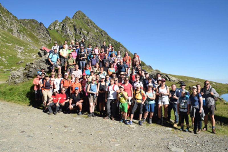 Die Wandergruppe kurz vor dem Beginn der Tour am ...