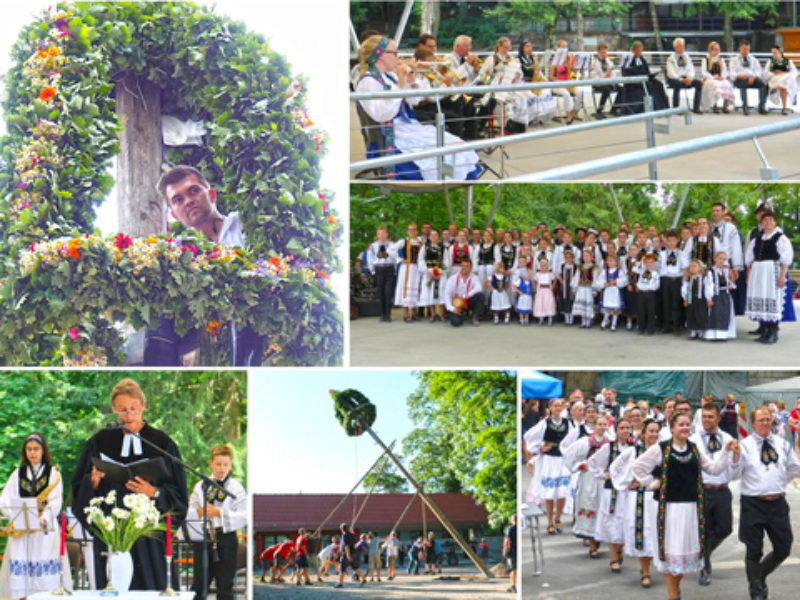 Die Bildcollage zeigt Impressionen vom Kronenfest ...