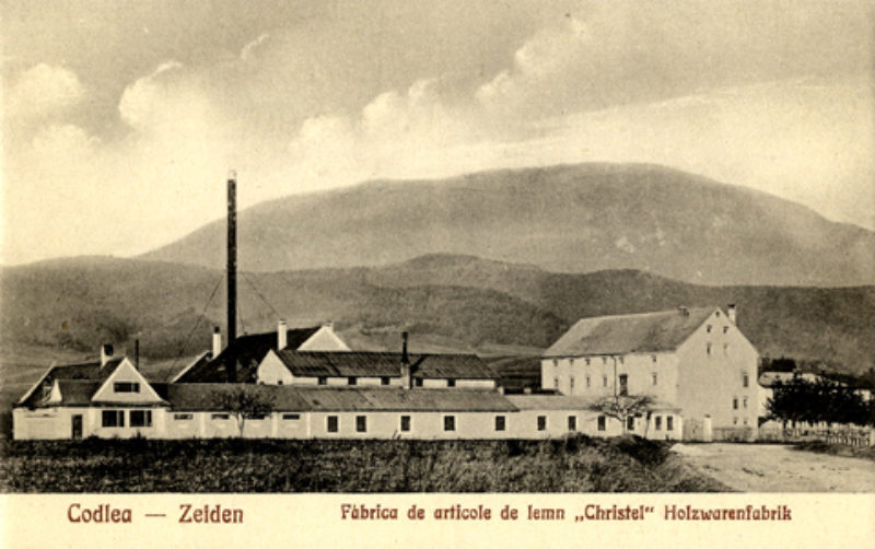 Holzwarenfabrik von Robert Christel in Zeiden. ...